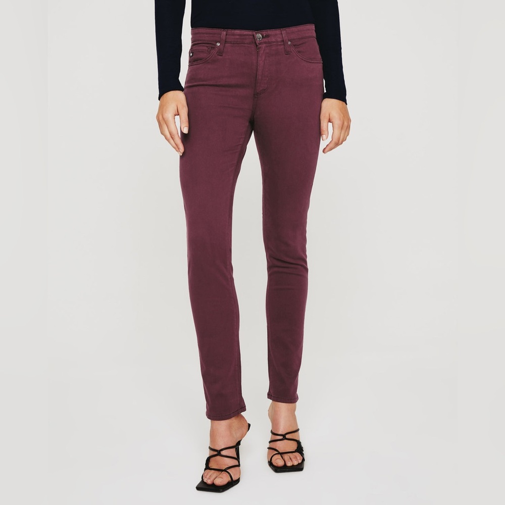 AG Adriano Goldschmeid Prima Cigarette Leg Pants Maroon Peak Size 29